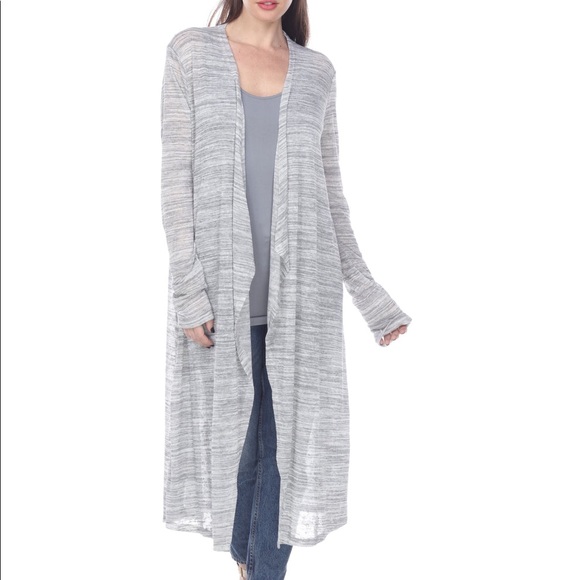 Renee C. Lightweight Button Down Cardigan - Gray - Picture 6 of 6